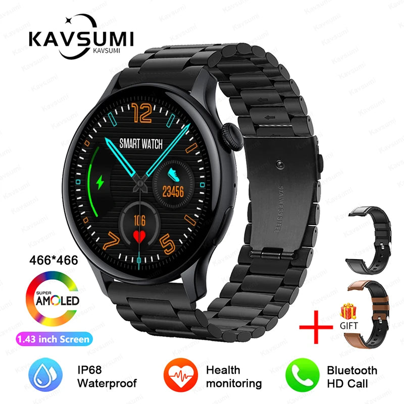 2025 NFC Smart Watch Amoled HD GPS Track Sports Heart Rate Bluetooth Call Waterproof Ladies Women Smartwatch For Women's Gift