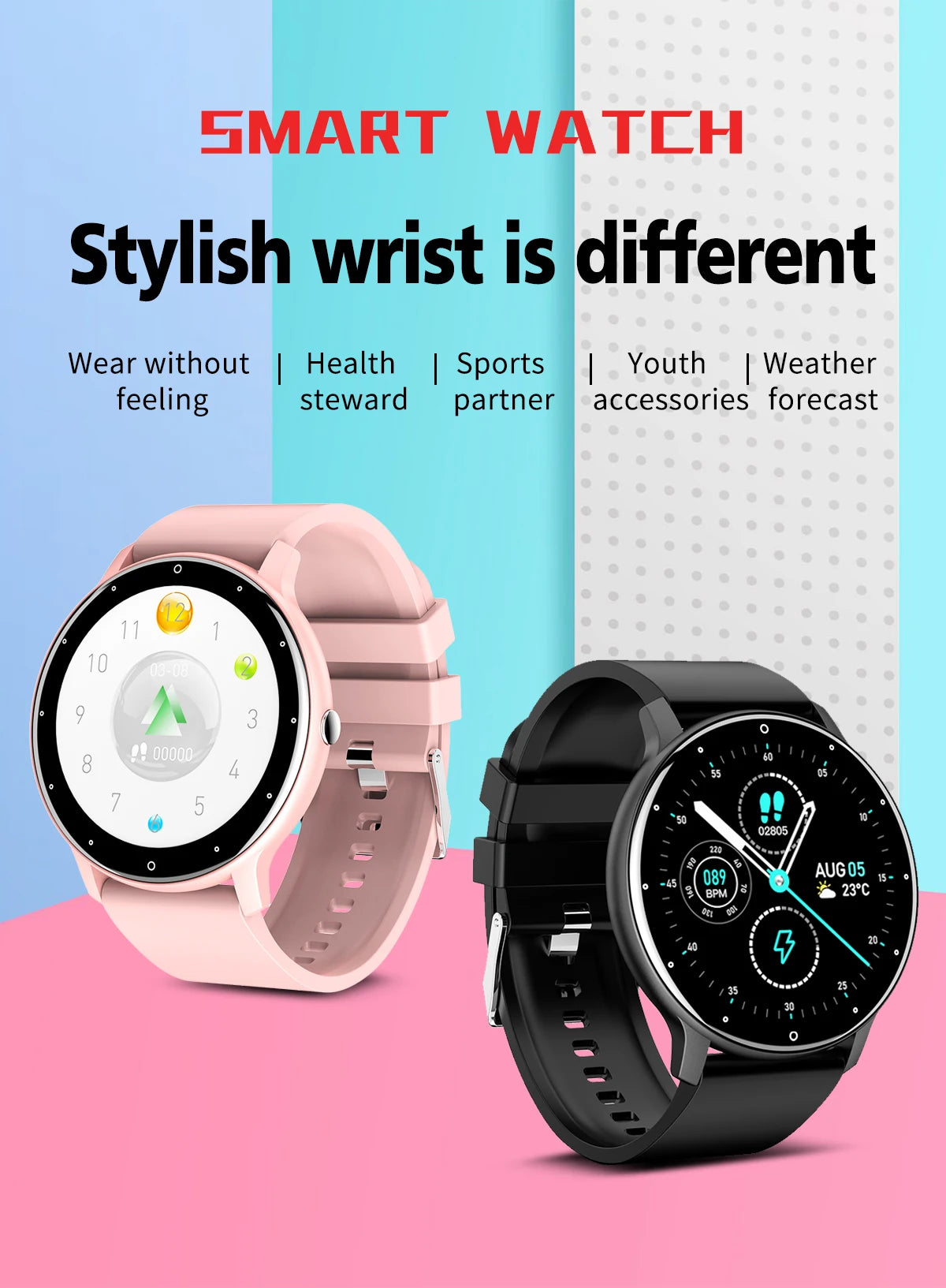 LIGE 2026 Smart Watch Women Men Ladies Gift Sport Fitness Men Watches Heart Rate Monitor Waterproof Smartwatch For Android IOS