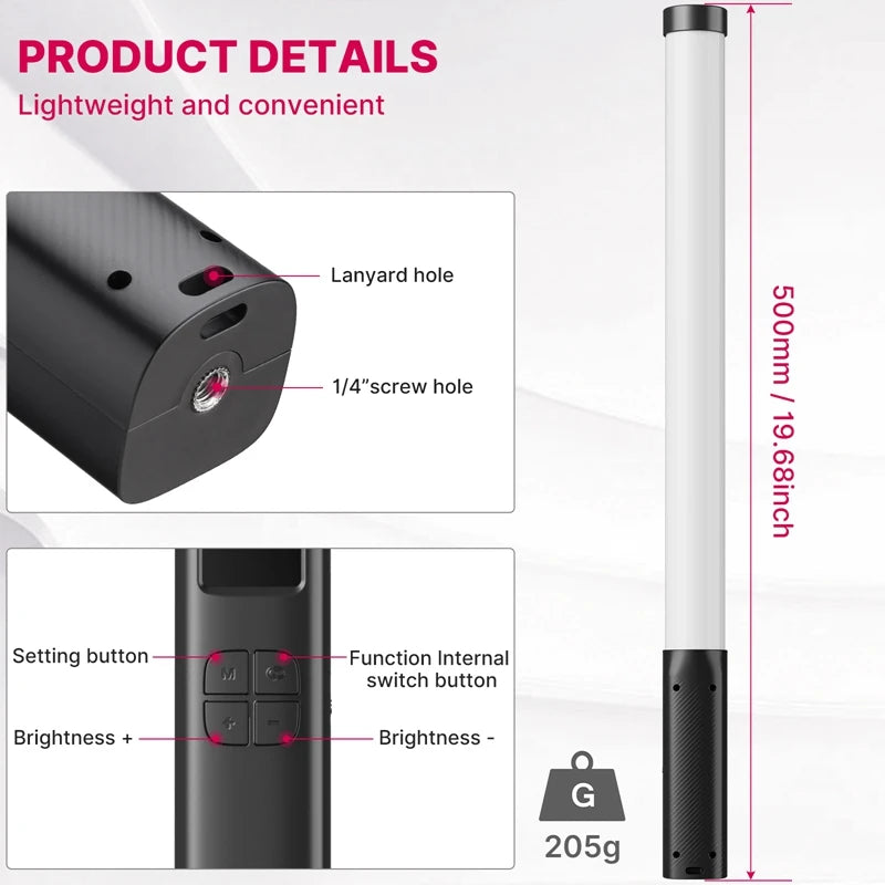 RGB LED Video Light | Content Creator | Adjustable Color