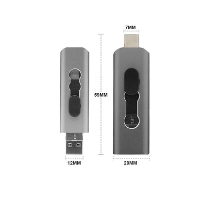 3-in-1 USB Flash Drive | USB-A, Type-C & Micro USB | OTG