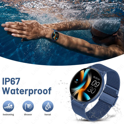 LIGE 2026 Smart Watch Men Women Bluetooth Call Heart Rate Health Monitor 1.38inch HD Screen Fashion Sports Men Smartwatch Women