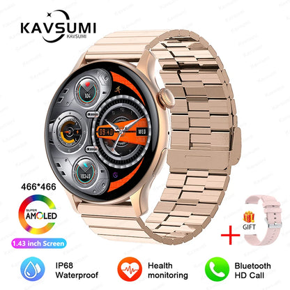 2025 NFC Smart Watch Amoled HD GPS Track Sports Heart Rate Bluetooth Call Waterproof Ladies Women Smartwatch For Women's Gift