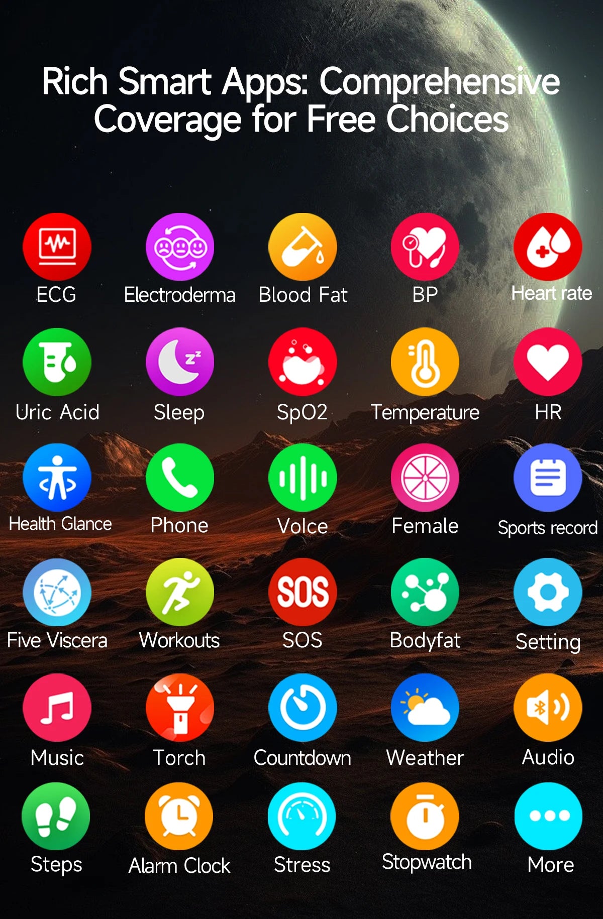 2026 New Accurate Diagnosis Smart Watch Body Fat ECG Blood oxygen BP Health Sport HD AMOLED Screen call Smart watch Men women