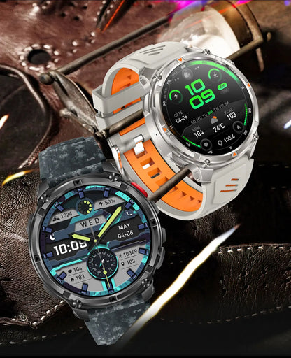 2026 New T-Rex3 Ultra 1100Mah Military Smart Watch Men 1.7"AMOLED GPS Path 5ATM Waterproof Compass LED Flashlight Smartwatch iOS