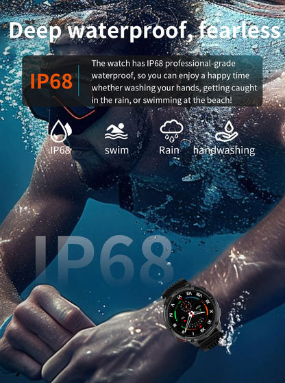 2026 New T-Rex3 Ultra 1100Mah Military Smart Watch Men 1.7"AMOLED GPS Path 5ATM Waterproof Compass LED Flashlight Smartwatch iOS