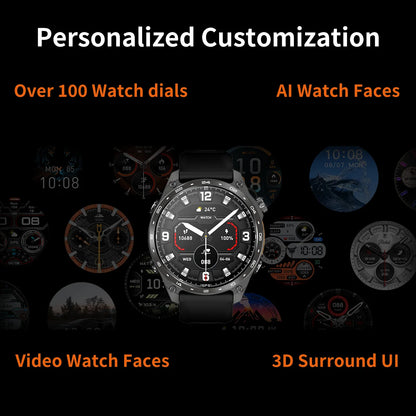 2026 New Men Smart Watch with Built in GPS Maps BT Call 100+ Sport Modes 3ATM Waterproof MP3 MP4 Playback Altitude Compass