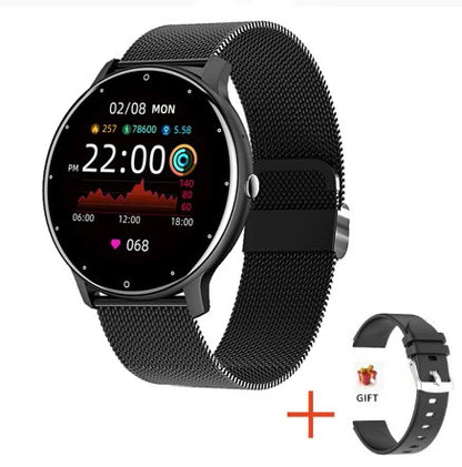 LIGE Smart Watch Women Men Full Touch Screen Bluetooth Call Smartwatch Waterproof Sports Fitness Tracker Watches for Android iOS