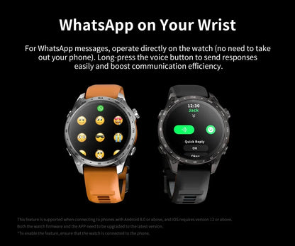 2026 New Men Smart Watch with Built in GPS Maps BT Call 100+ Sport Modes 3ATM Waterproof MP3 MP4 Playback Altitude Compass