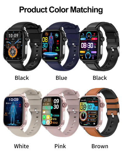 2025New Al Medical Diagnosis Blood Lpids Uric Acid Blood Glucose Smart Watch Men ECG+PPG Voice Bluetooth Call Health Smartwatch