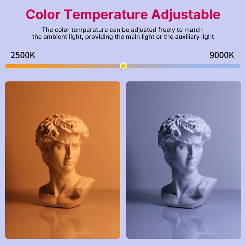 RGB LED Video Light | Content Creator | Adjustable Color