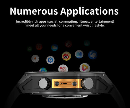 2026 New Men Smart Watch with Built in GPS Maps BT Call 100+ Sport Modes 3ATM Waterproof MP3 MP4 Playback Altitude Compass