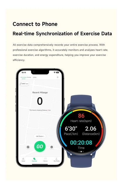 LIGE 2026 Smart Watch Men Women Bluetooth Call Heart Rate Health Monitor 1.38inch HD Screen Fashion Sports Men Smartwatch Women