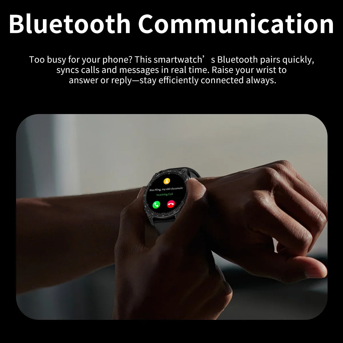 2026 New Men Smart Watch with Built in GPS Maps BT Call 100+ Sport Modes 3ATM Waterproof MP3 MP4 Playback Altitude Compass