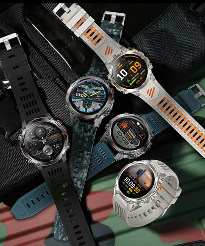 2026 New T-Rex3 Ultra 1100Mah Military Smart Watch Men 1.7"AMOLED GPS Path 5ATM Waterproof Compass LED Flashlight Smartwatch iOS