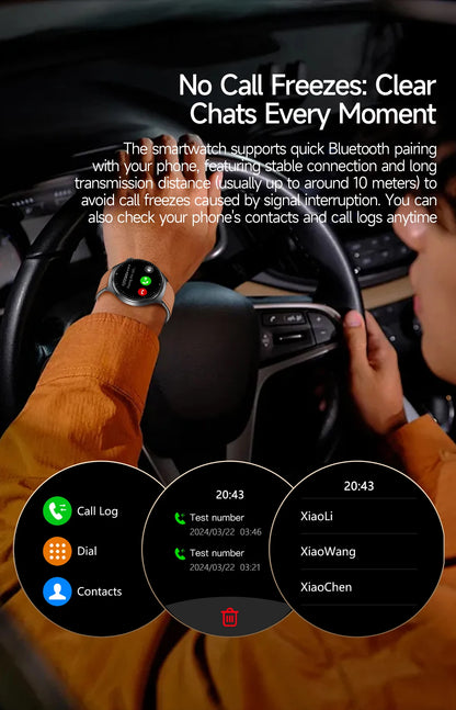 2026 New Accurate Diagnosis Smart Watch Body Fat ECG Blood oxygen BP Health Sport HD AMOLED Screen call Smart watch Men women