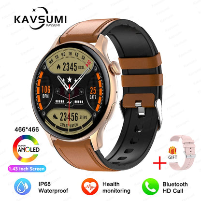 2025 NFC Smart Watch Amoled HD GPS Track Sports Heart Rate Bluetooth Call Waterproof Ladies Women Smartwatch For Women's Gift