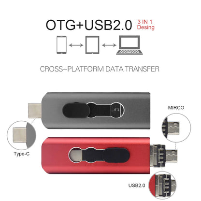 3-in-1 USB Flash Drive | USB-A, Type-C & Micro USB | OTG