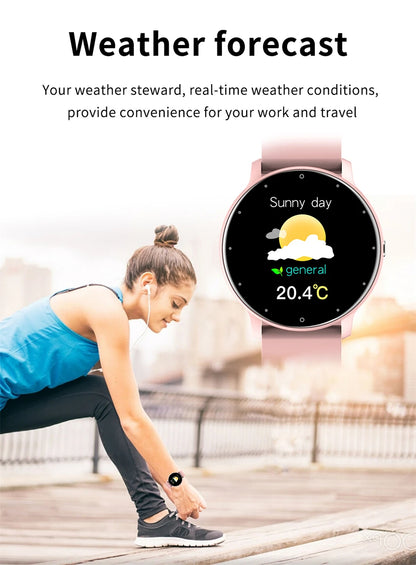 LIGE Smart Watch Women Men Full Touch Screen Bluetooth Call Smartwatch Waterproof Sports Fitness Tracker Watches for Android iOS