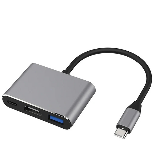3-in-1 USB-C to HDMI Adapter | USB 3.1 Hub with Charging