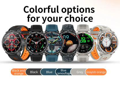 2026 New T-Rex3 Ultra 1100Mah Military Smart Watch Men 1.7"AMOLED GPS Path 5ATM Waterproof Compass LED Flashlight Smartwatch iOS