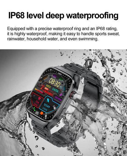 2025New Micro Physical Examination Smart Watch For Men Uric Acid Body Fat Five Organ Health Watches Bluetooth Call SmartBracelet