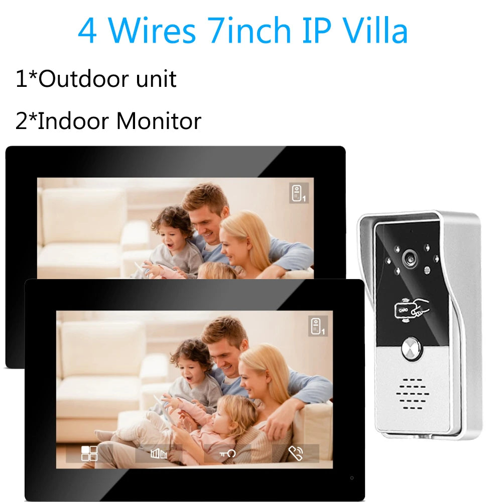 Video Intercom System | 7" Indoor Monitor | Two-Way Audio