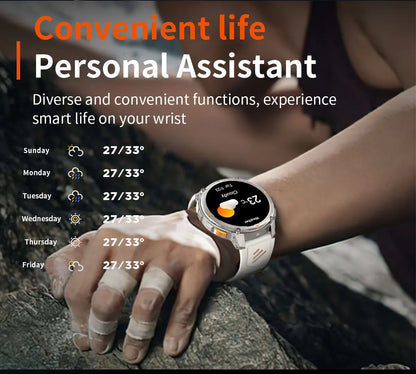 2026 New T-Rex3 Ultra 1100Mah Military Smart Watch Men 1.7"AMOLED GPS Path 5ATM Waterproof Compass LED Flashlight Smartwatch iOS