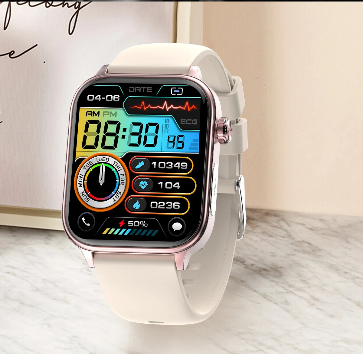 2025New Al Medical Diagnosis Blood Lpids Uric Acid Blood Glucose Smart Watch Men ECG+PPG Voice Bluetooth Call Health Smartwatch