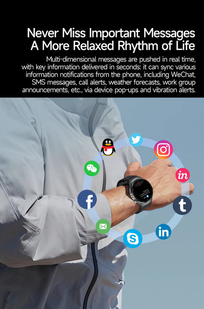 2026 New Accurate Diagnosis Smart Watch Body Fat ECG Blood oxygen BP Health Sport HD AMOLED Screen call Smart watch Men women