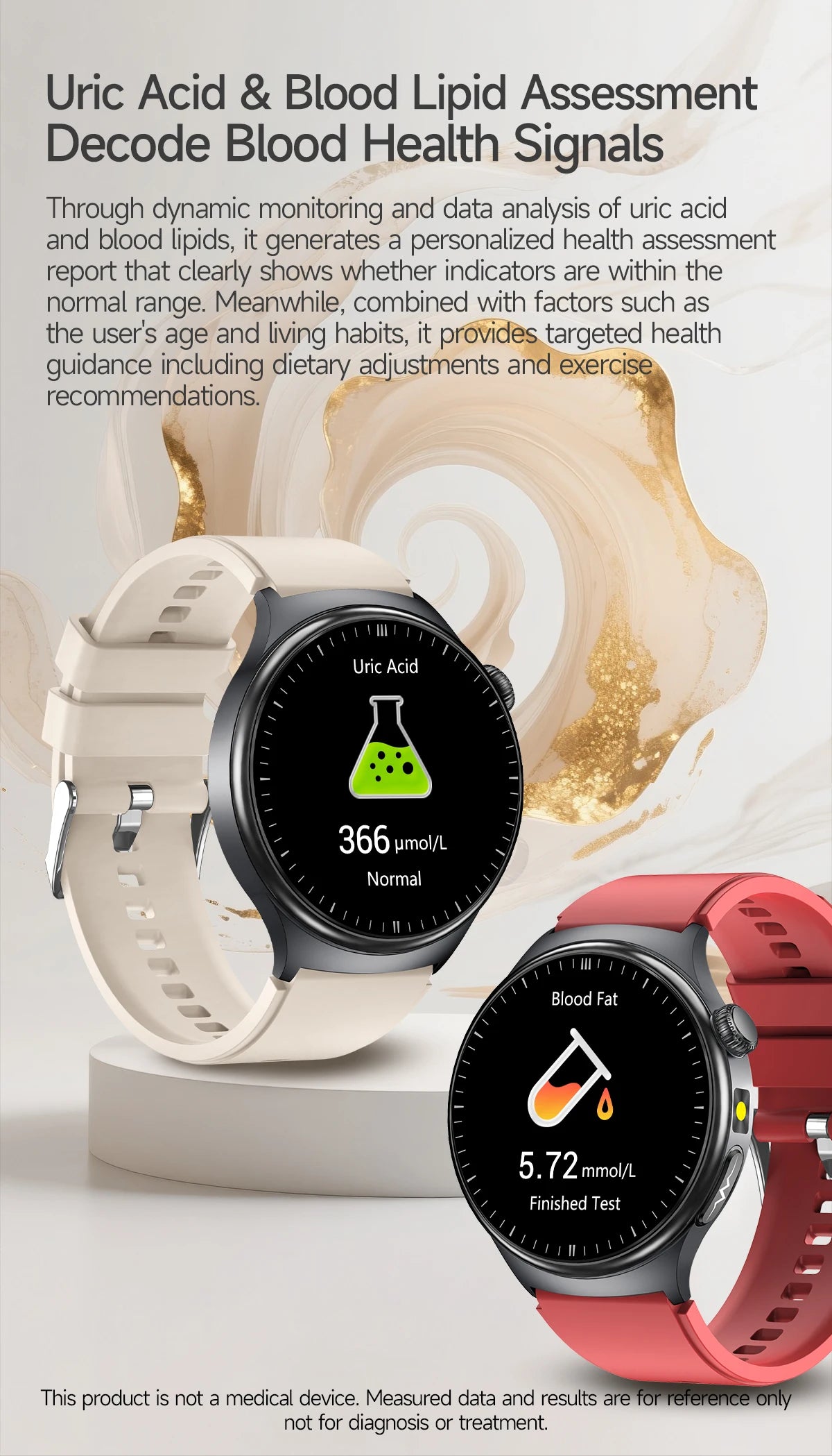 2026 New Accurate Diagnosis Smart Watch Body Fat ECG Blood oxygen BP Health Sport HD AMOLED Screen call Smart watch Men women